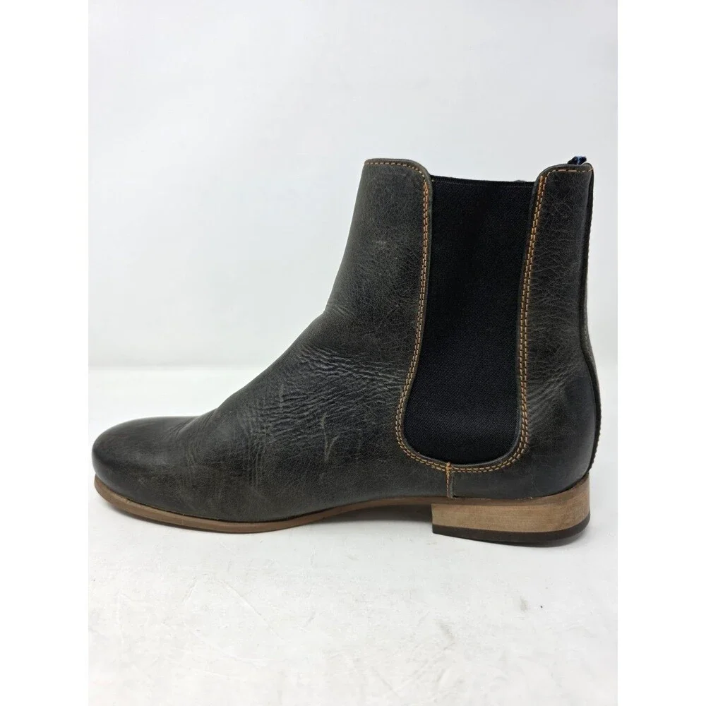 John Fluevog Mens Size 9 Chelsea Boots Radio RCI BBC Black Leather Ankle